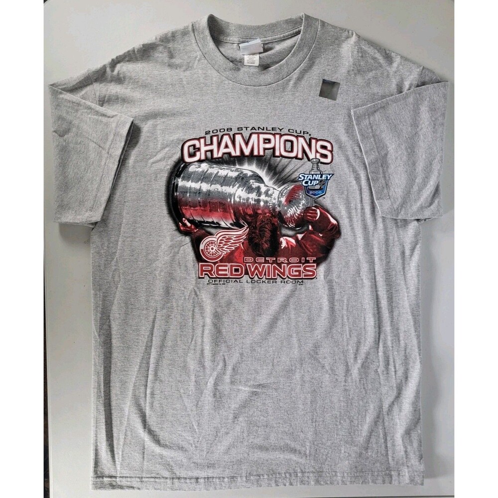 Vintage 2008 Detroit Red Wings Stanley Cup Champions T-Shirt Size XL NWOT